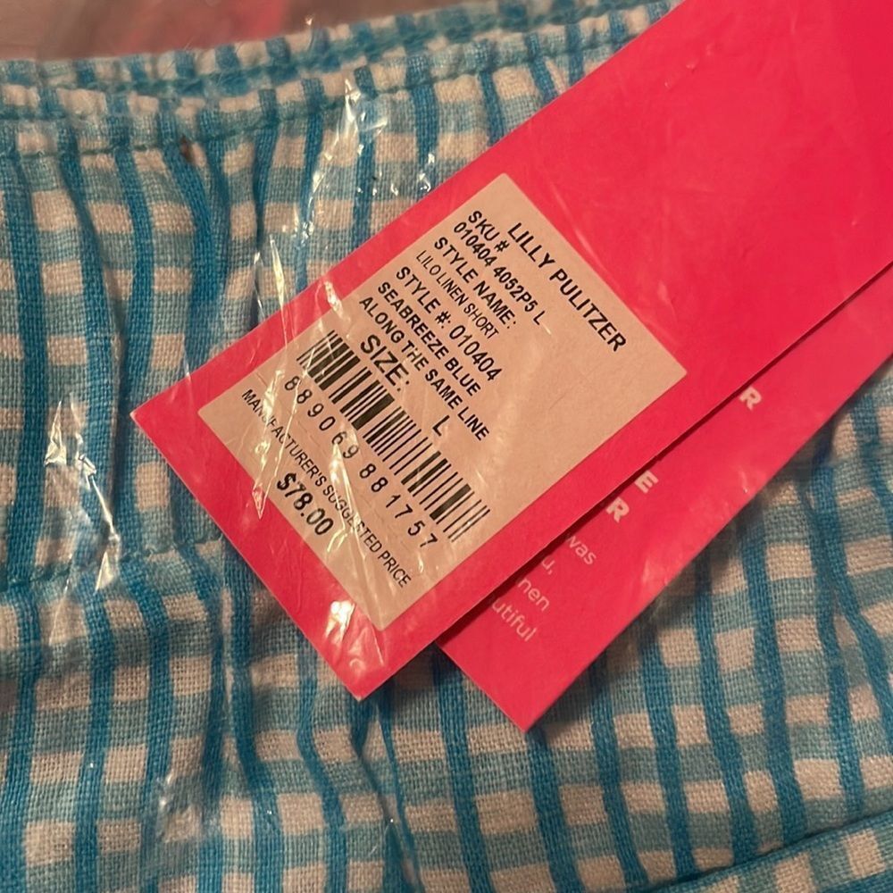 NWT Lilly Pulitzer 4" Lilo Linen Short -size Large - Picture 7 of 7